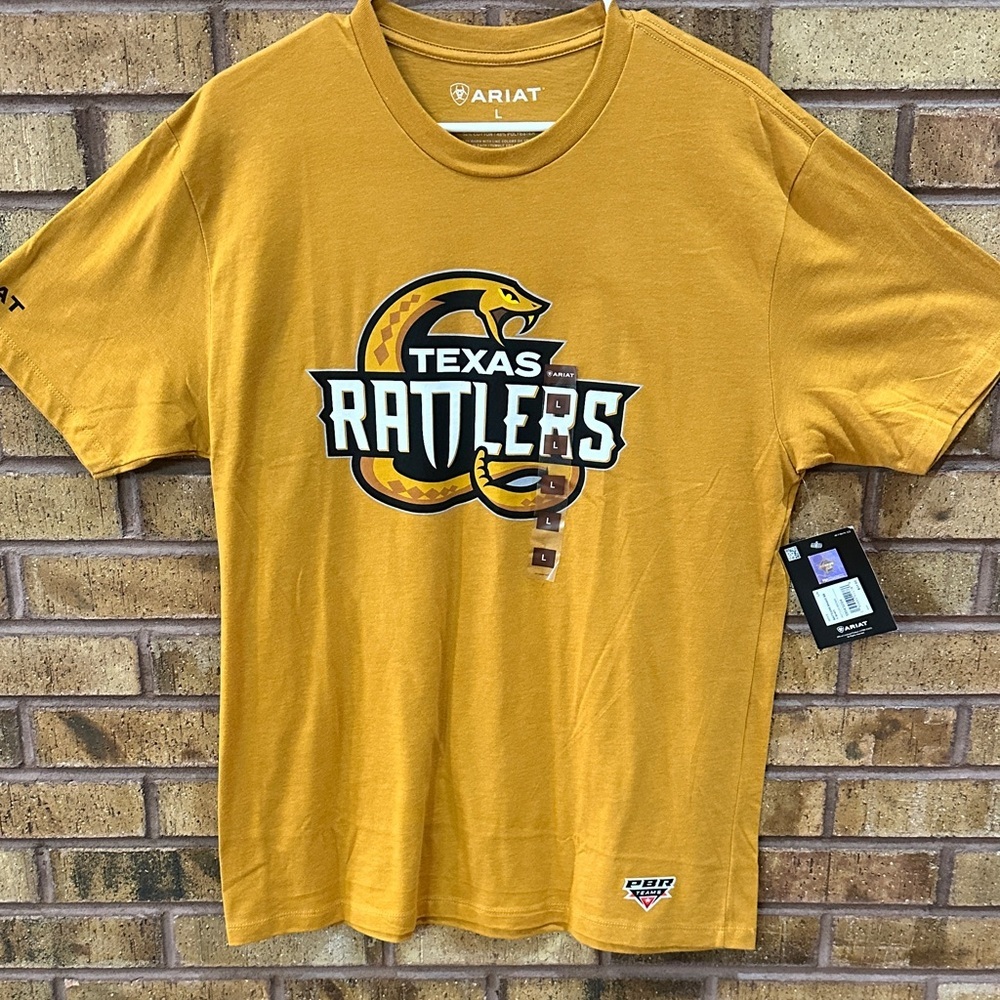 Ariat Men’s Mustard Gold Texas Rattlers Logo Tee